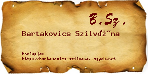 Bartakovics Szilvána névjegykártya